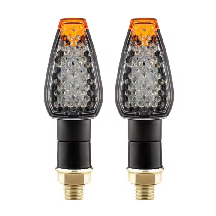 2pcs/set Señales De Giro LED Para Motocicleta Con Luz Diurna Flexible Universal Accesorios Para Coche Luz De Señal Motorbike - 1