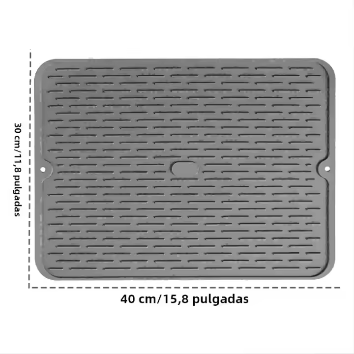 Alfombrilla De Secado De Platos De Silicona Resistente Al Calor Para Encimera De Cocina Frigorífico O Protector De Placa De Cocina Moderno Ecológico - 1