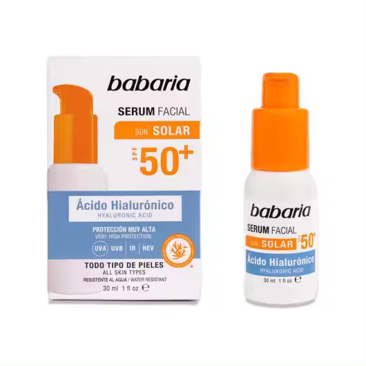 Sérum Facial Solar Ácido Hialurónico SPF50+ Babaria - 1