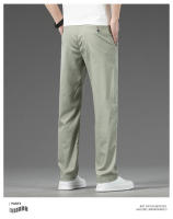 Pantalones Casuales De Verano Para Hombre Estilo Coreano Color Sólido Elásticos Y Cómodos Pantalones Negocios Rectos Y Sueltos Talla Media Cierre De Cremallera - details 18