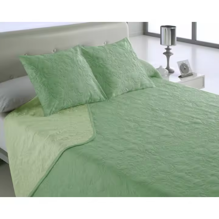 Hosteline - Colcha Hosteline VEGAS Verde Cama de 180 (3 Piezas) - 1