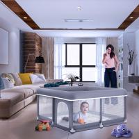 JUPPLIES Parque Infantil Bebe 120x120cm + Alfombra Bebe + 2 Agarraderas – Corralito Bebe con Malla Transpirable – Parque de Juegos Bebe Plegable con Puerta Lateral – Playpen Bebe - details 2