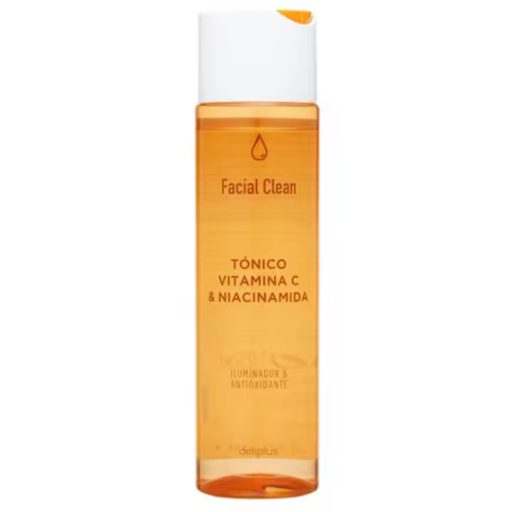 Pack 1 - Tónico Facial Vitamina C y Niacinamida 255 ml. Facial Clean Iluminador y Antioxidante todo tipo de piel. Deliplus - 1