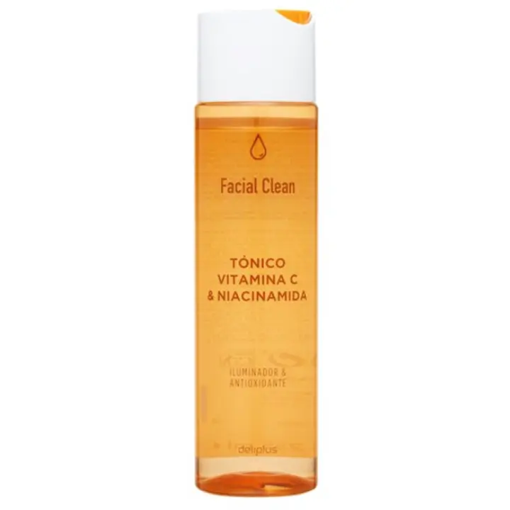 Pack 1 - Tónico Facial Vitamina C y Niacinamida 255 ml. Facial Clean Iluminador y Antioxidante todo tipo de piel. Deliplus - 1