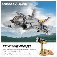 Bloques De Construcción Militar F35 Lightning II Avión Juguetes Para Niños Modelos Para Niños De 3 a 12+ Años Regalos - details 1