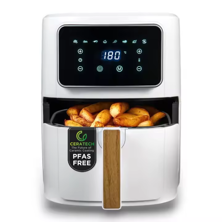 Bergner NATURALLY Freidora de aire 1800W 6.9L 8 programas de cocción, con Revestimiento Cerámico - Temporizador hasta 30 min - 1