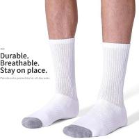 10 Pares De Calcetines De Algodón Para Hombres Talla Grande EUR 39-47 Calcetines Deportivos De Cuello Alto Para Correr Fútbol Y Soccer Calcetines De Atletismo En Blanco Y Negro - details 4