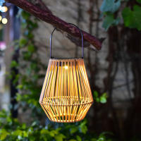 Lámpara Solar De Jardín De Rotura De Bambú Luz De Camping Impermeable De Trenzado De Rotura Para Exterior Decoración De Jardín - details 5