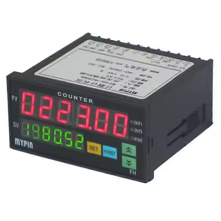 Dual LED Display 6 Digits Digital Counter with 2 Relay Output & Pulse PNP NPN - 1