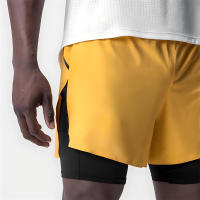 Shorts De Fitness Deportivos Para Hombres Secado Rápido Doble Capa Pantalones De Baloncesto Casual Moda Verano Running Outdoor - details 14