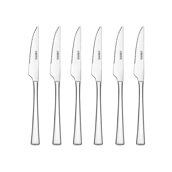 Monix - Set 6 Cuchillos de Carne Profesionales, Acero Inoxidable 18/0 acabado brillo. Sierra, cubiertos, Vajilla - 1