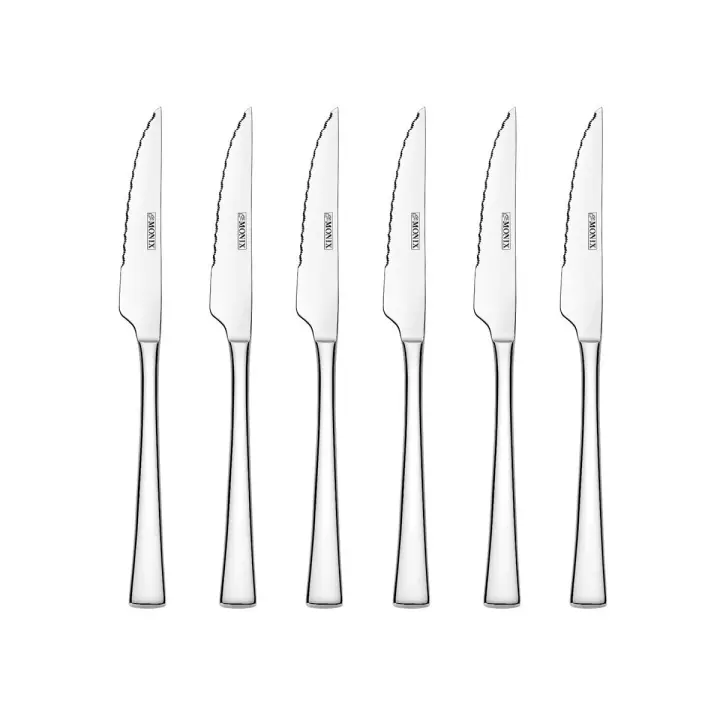 Monix - Set 6 Cuchillos de Carne Profesionales, Acero Inoxidable 18/0 acabado brillo. Sierra, cubiertos, Vajilla - 1