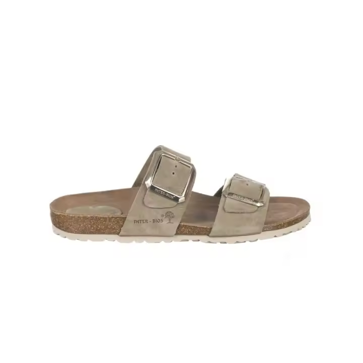 Sandalias Planas Inter-bios 7232 Mujer Kaki - 1