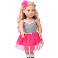 Muñeca De 18 Pulgadas Vestido De Moda Magenta Con Halter Para Niñas Ropa De Ours & Generation Juguetes Para Niños Regalo De Muñecas Bebés 43 Cm Con Falda - details 5