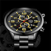 Reloj De Pulsera Deportivo De Lujo Para Hombre 2023 DEYROS Acero Inoxidable Cuarzo Con Calendario Y Manecillas Luminosas Correa De Cuero - details 2