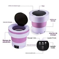 Máquina De Lavar Portátil De 7L Plegable Pequeña Con Modos Automáticos Cesta De Ropa Máquina De Lavar Para Viajes Y Uso Doméstico - details 14