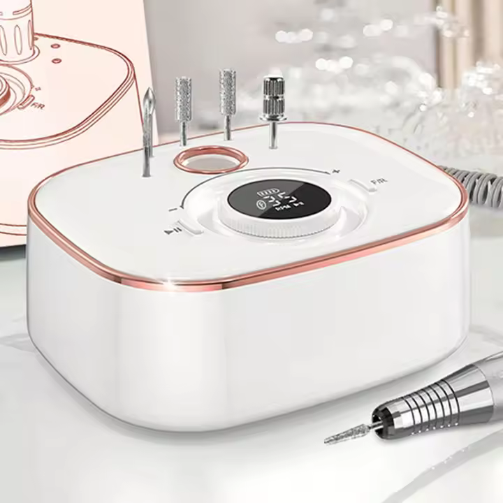 Juego De Secador De Uñas Eléctrico 35000RPM Con Pantalla LED Bajo Ruido Herramientas Para Manicura Y Accesorios De Uñas - 1