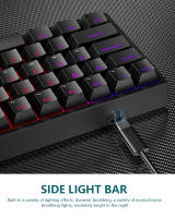 Teclado Mecánico De Juego Mini K620 RGB Con Retroiluminación Teclas Personalizables Y Hotswap USB Para PC Rosa Y Blanca - details 3