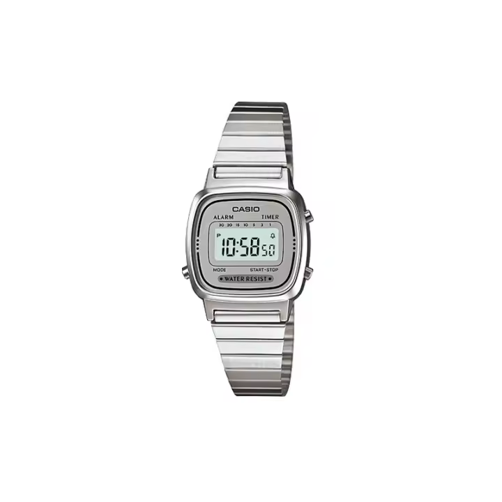 Reloj casio señora digital LA670WA-7EF correa metálica plateada esfera plateada LA670WEA-7EF - 1