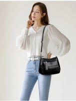 Bolso bandolera de hombro versáril para desplazamiento, Pequeño, Cuadrado, de cuero elegante, Moderno, de gran capacidad, Con múltiples compartimentos y cuero Lavado simple. - details 11