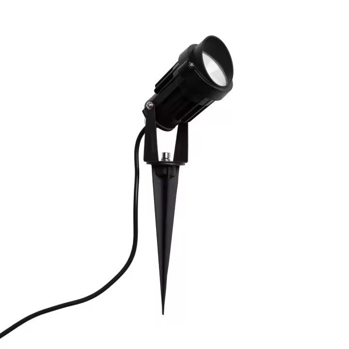 Ledkia Foco Exterior LED 6W con Pincho Palm EasyFit 12V Negro - 1
