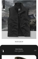 Chaleco De Verano Para Hombre Chaleco Sin Mangas Táctico Impermeable Para Caza Pesca Camping Con Bolsillos Y Cola De Caballo Casual - details 22
