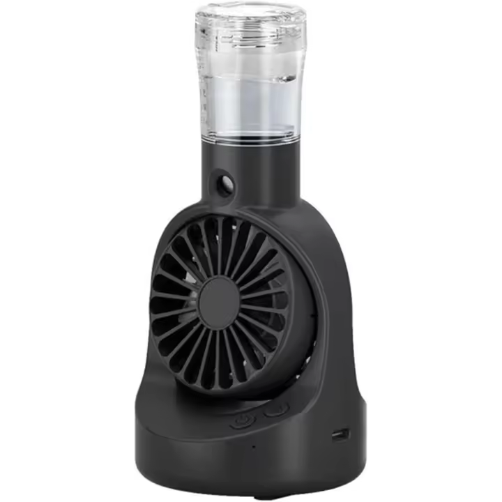 Ventilador recargable de mano con niebla, ventilador de escritorio, ligero pulverizador - 1