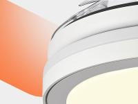 Bonplus BP Ventilador de Techo con Luz Blanco Aspas Retractiles, 3000K-6500K, Mando a Distancia, Ventilador Eléctrico, 6 velocidades, 3 tonalidades, Memoria de Luz, Silencioso y Fácil de Usar, Función Verano-Invierno - details 6