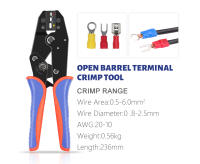 Juego De Herramientas De Prensa 8 En 1 YFX Interchangeable Para Conectores De Tubo Contraido No Aislado Barrelo Abierto Ferrules Pliers De Acero Al Carbono - details 3