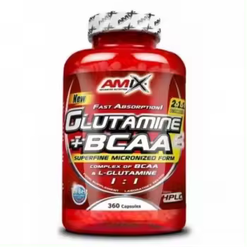 Amix Nutrition Amix Glutamine + BCAA 360 cápsulas Raíz Nutrición Deportiva Aminoácidos Inicio BCAA + Glutamina - 1