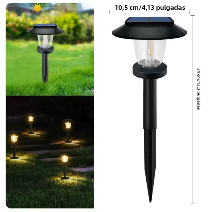 Luces De Camino Solar LED Para Jardín Y Patio IP65 Impermeables Luces De Jardín Para Escenario Exterior Luz De Paisaje Solar Para Camino Y Acera - 1