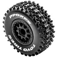 4pcs Neumáticos De Camión De Pista Corta 112mm 1/10 Con Rueda Y Hex 12mm Para Slash Arrma Senton HuanQi 727 Vkar 10sc Hpi Coche RC - details 11