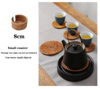 KEMORELA 1PC Taza De Madera Natural Redonda Hecha a Mano Tapete De Coaster Para Vajilla Tapete De Aislamiento Para Vaso Decoración De Cocina Accesorios - details 5