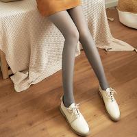 Leggings De Otoño Invierno Para Mujer Color Sólido Terciopelo Cálido Pantalones Cómodos Cintura Alta Elástica Suave Y Grueso Medias - details 1