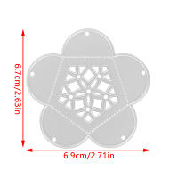 Molde De Cortado De Metal Para Navidad Combinación De Rompecabezas Pentágono Caja De Regalo Alfabeto Knivez Cartucho DIY Cortador De Tarjetas De Felicitación Artesanías - details 1