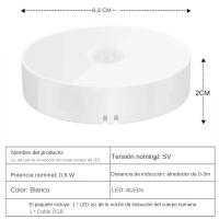Lámpara Nocturna LED Con Sensor De Movimiento Recargable USB Para Armario De Cocina Escalera Y Armario Luz LED Inalámbrica Para Armario - details 8