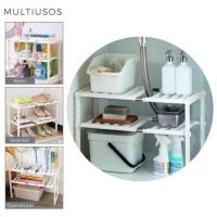 New Planet Home® Estantería organizadora para el Fregadero | Extensible 50-68X26X38CM | Estantería de dos niveles para el armario de debajo de la pica, aprovecha todo el espacio - New Planet Home® - details 2