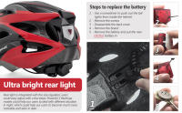 Casco De Bicicleta VICTGOAL Para Hombres Con Luz Trasera Y Gafas Magnéticas UV400 Visera Sol Protección Integral Para MTB Scooter Eléctrico Y Ciclismo - details 14