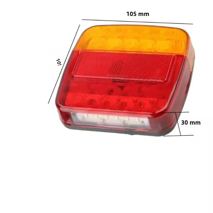 Luz De Señal Trasera 12V Con 26 LED Indicador De Faro Trasero Para Coche Luz De Placa Número Luz De Freno Retrovisor Trailer Camión Caravana - 1