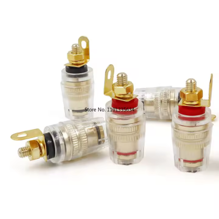 Conector De Amplificador De Bajo 8pcs/set Post De Terminal Para Altavoces Con Socket De Plug De Plátano De 4mm Adaptador De Conexión De Alta Frecuencia - 1