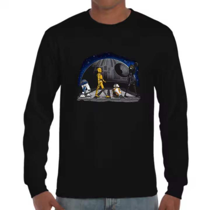 The Fan Tee Camiseta Manga larga de HOMBRE Star Wars Dark Vather Luke Yoda Jedi Sith Millennium Falcon Milenario 209 - 1