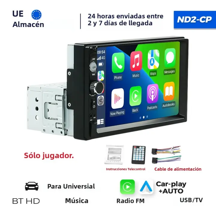Nuevo Reproductor Multimedia Para Coche 7 Pulgadas Universal Soporte SWC/AUX/BT/SD/USB/Mirrorlink/FM/RCA/HD Video Compatible Con Todos Los Modelos De Coche - 1