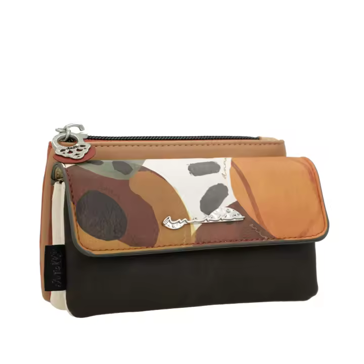 Monedero con solapa Alegría - Anekke Alma - Monedero de mujer - Tres compartimentos independientes - Cierre de cremallera - Ref. 40719-025 - Mide 14 x 8 x 3 cm - 1