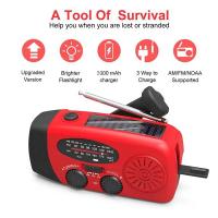 Radio Portátil Recargable Con Crank Solar AM/FM Para Supervivencia Con Batería Recargable Radio USB Linterna Y Lámpara De Lectura - details 18