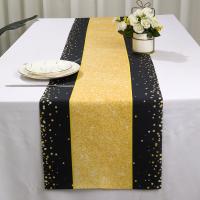 Corredor De Mesa Negro Y Oro Para Cumpleaños Fiesta Decoraciones Retiro Aniversario Graduación Suministros Cubierta De Mesa - details 5