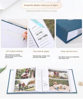 Álbum De Fotos De 6 Pulgadas Con Cubierta De Lino 200/300 Hojas Interiores Escriptorios Para La Colección De Fotos De Crecimiento De Niños - details 4