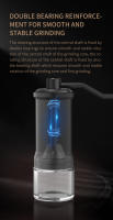 Molino de Café Kolitong para Hand Drip y Expreso | Modos Profesionales Duales · 30 Grados Ajustables · Cuchillas Silenciosas de Inoxidable | Eléctrico, Recargable USB y Portátil para Hogar y Viaje KMDJ-D - details 4