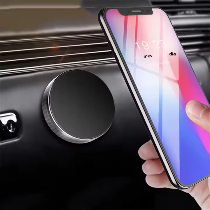 Soporte De Teléfono Móvil Magnético Universal De Aluminio Para Coche Compatible Con iPhone Samsung Xiaomi Huawei Soporte De GPS - 1