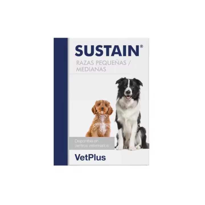 VETPLUS - Sustain (30 Sobres) - Suplemento Nutricional para la Salud Digestiva y Sistema Inmunitario en Perros de Raza Pequeña y Mediana (Menos de 20 kg) - 1