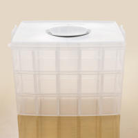 Organizador De Sundries 3 Niveles Desmontable 30 Cajas De Almacenamiento Grande Capacidad Cubierta Anti-Polvo Pila Superior Para Almacenamiento Doméstico - details 2